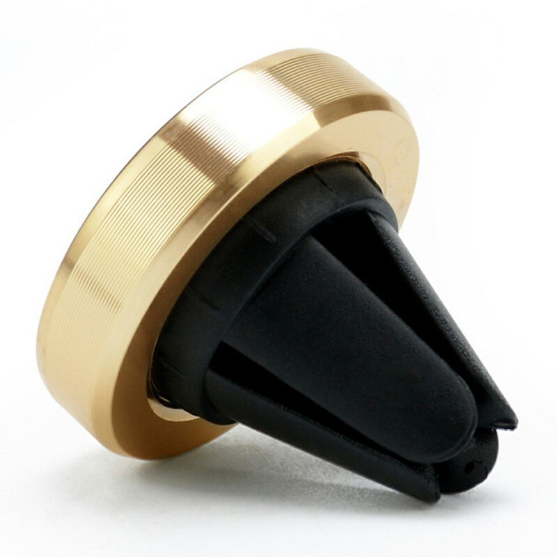 Luftventil holder mobiltelefon holder navigation magnetisk bilholder 360 metal mini magnet beslag smartphone stativ magnet holder: Guld