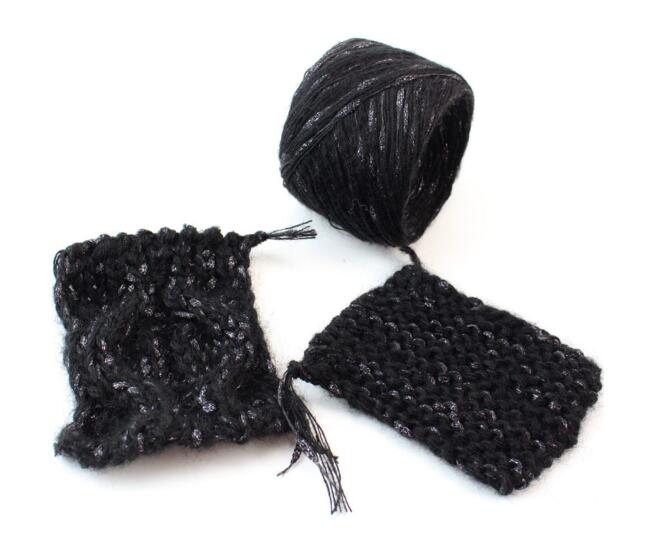 50g/Lot Mohair Knot Yarn For Hand Knitting Wool Knot Yarn Crocheting lana Crochet Yarn Ping-Pong Metallic Yarn to knit handmake: black gray knot