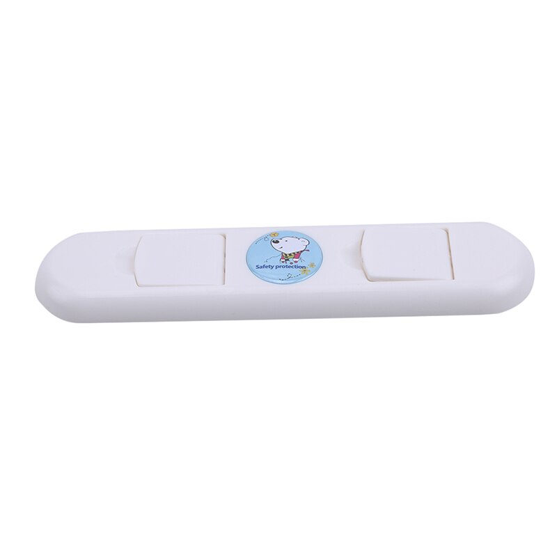 Säkerhetslås baby barn box lådor skåp skåp garderob dörr björn kylskåp säkerhet abs resin lås: Vit