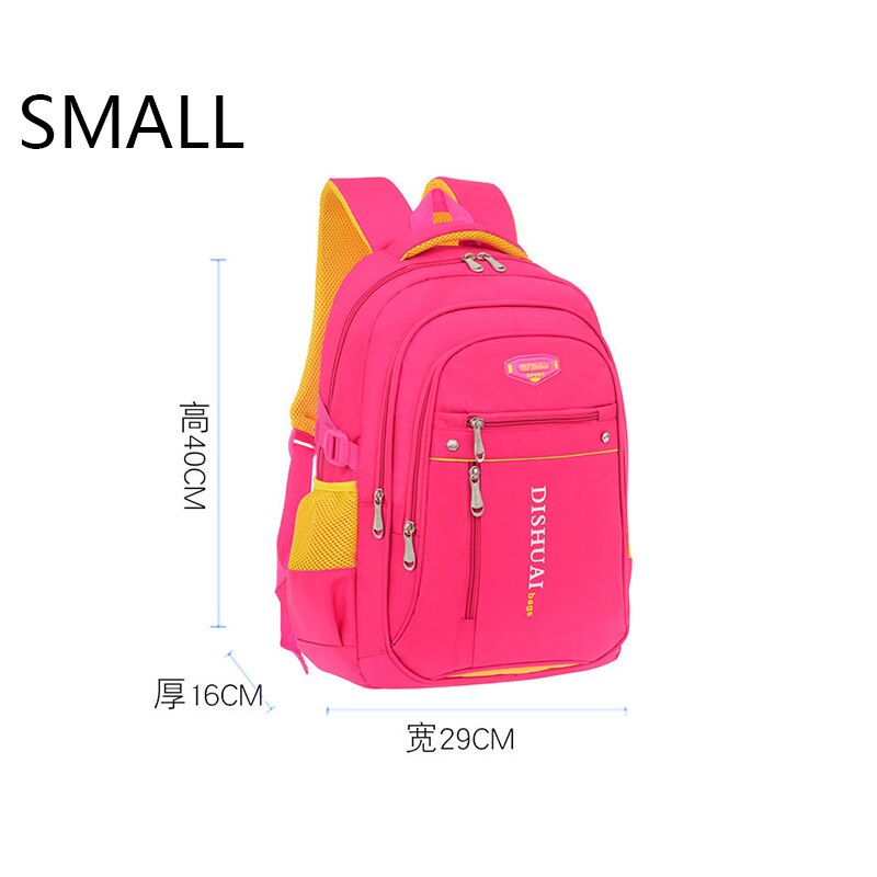 Kinder Schule Taschen für Jungen Kinder Schul Mädchen Wasserdicht Wear-resistant Ultra-licht Nylon Grundschule Rucksack Kind: small Rose Red