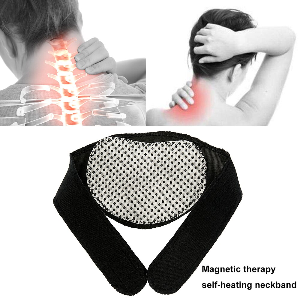 Magnetische Therapie Zelfopwarming Nekband Verstelbare Neck Massager Pijn Verlichten Warmer Guard Medische Stimulators Nekband Ademend