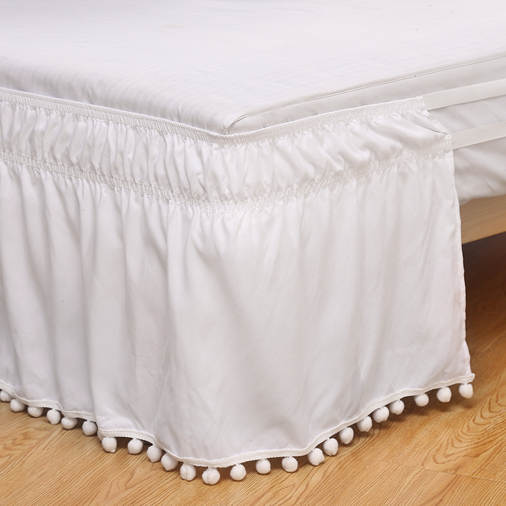 Tassle BedSkirt Knoten Wrap Um Elastische Bett Shirts Ohne Bett Oberfläche Bett Röcke Twin/Full/Königin/König home Hotel Verwenden