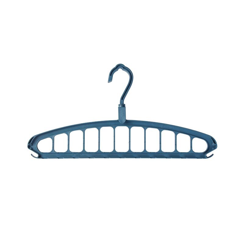 Clothes Hanger Multifunctional Rotary Hanger Home Balcony Wardrobe Rotating Non-Slip Dry Frame Organizer Hangers For Clothes: Dark Blue