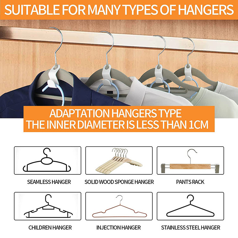 Ganchos conectores para colgar ropa, extensor de suspensión para ahorro de espacio, organizador de armario, Clips extensores de plástico, armario, abrigo, camisa, 10/5 Uds.