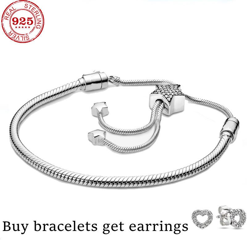 925 Sterling Silver Charms Beads Fit Original Pando Bracelets DIY Jewelry Making