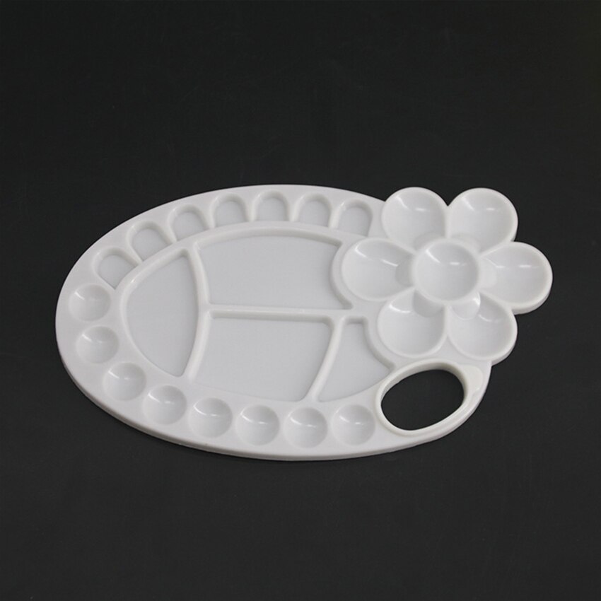 Non-Stick Paint Palette Artist Painting Mixing Tray Palette With Handle,Flower Shape Easy Clean Art Palette for Acrylic Painting