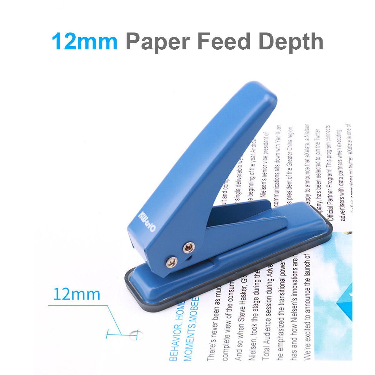 1-trou Mini métal unique trou perforateur papier perforateur 20 feuille 6mm trous Effort réduit avec des déchets collecteur pour fournitures de bureau