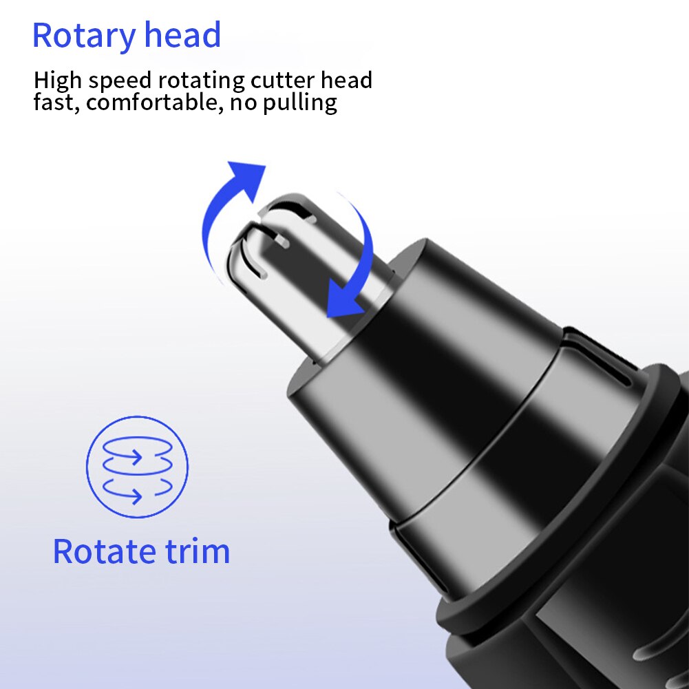 Man Hair Removal Electric Ear Mini Portable Grooming Nose Trimmer Washable Blade Safe Shaving Machine Nasal Wool Battery Powered