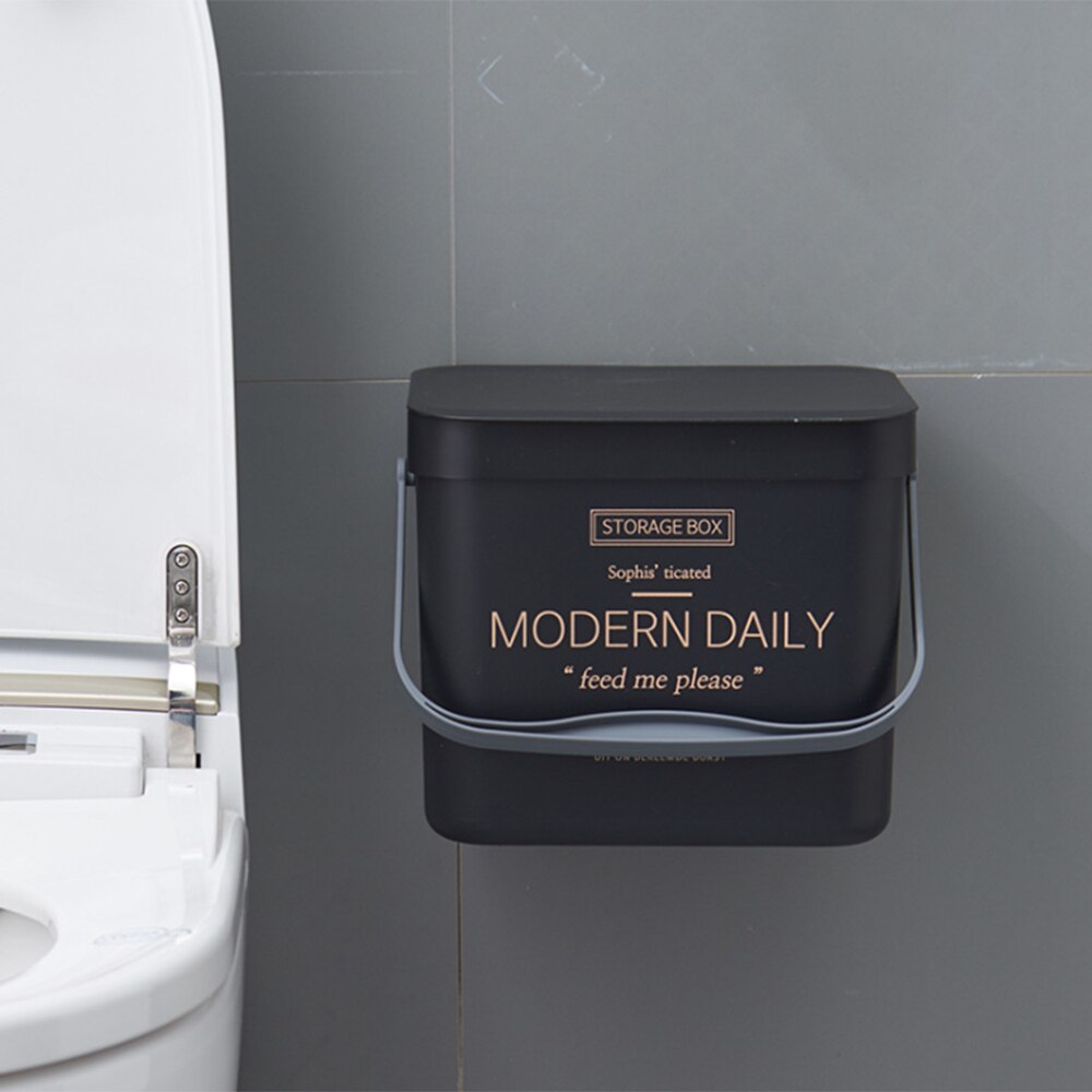 Kitchen Bathroom Storage Garbage Bag Zero Waste Recycle Compost Bin Organizer Trash Can Kitchen Wall Mounted Garbage Bin