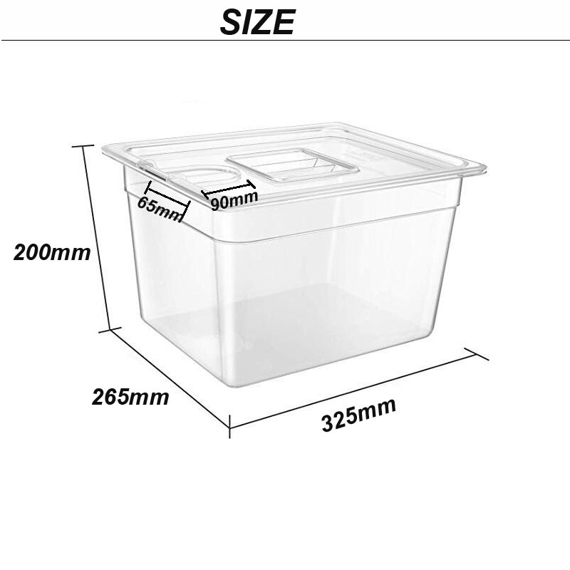 Sous Vide Container with Lid for Circulator Sous Vide Culinary Cooker 11L Capacity