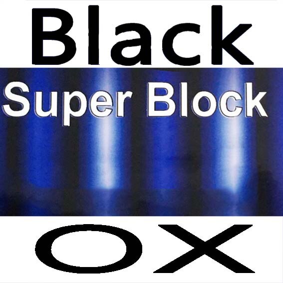 Dawei SAVIGA-Super Block OX, tenis de mesa, goma de Ping Pong larga, superdefensa: black OX