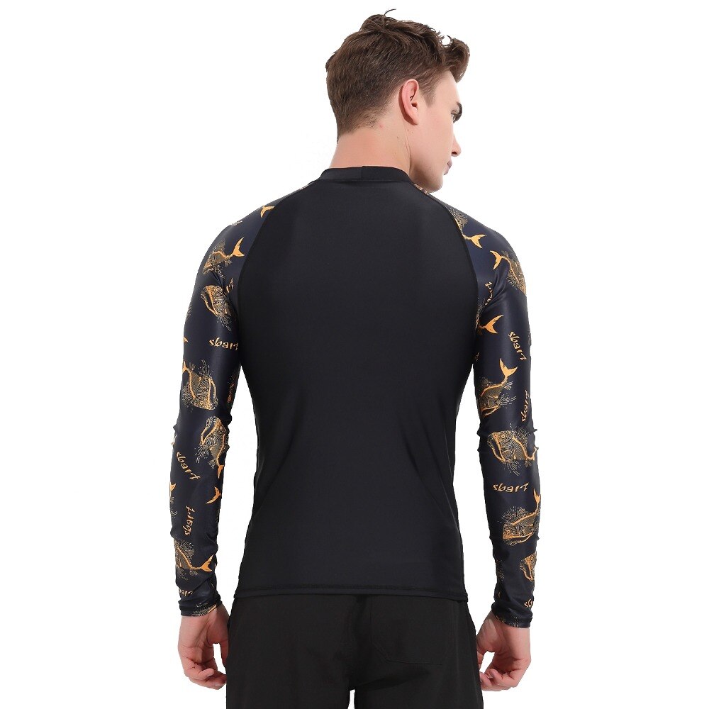 Sbart Lange Mouwen Rash Guard Mannen Snorkelen Kleding Surf Wetsuit Badmode Waterdichte Sneldrogende Anti-Uv Strand Kleding