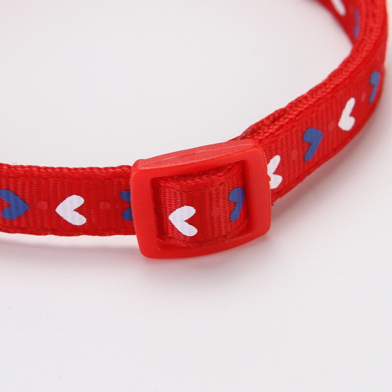 Gul söt kärlek hjärta mönster nackrem justerbart spänne katt hundhalsband med klocka katt valp hund tillbehör tillbehör