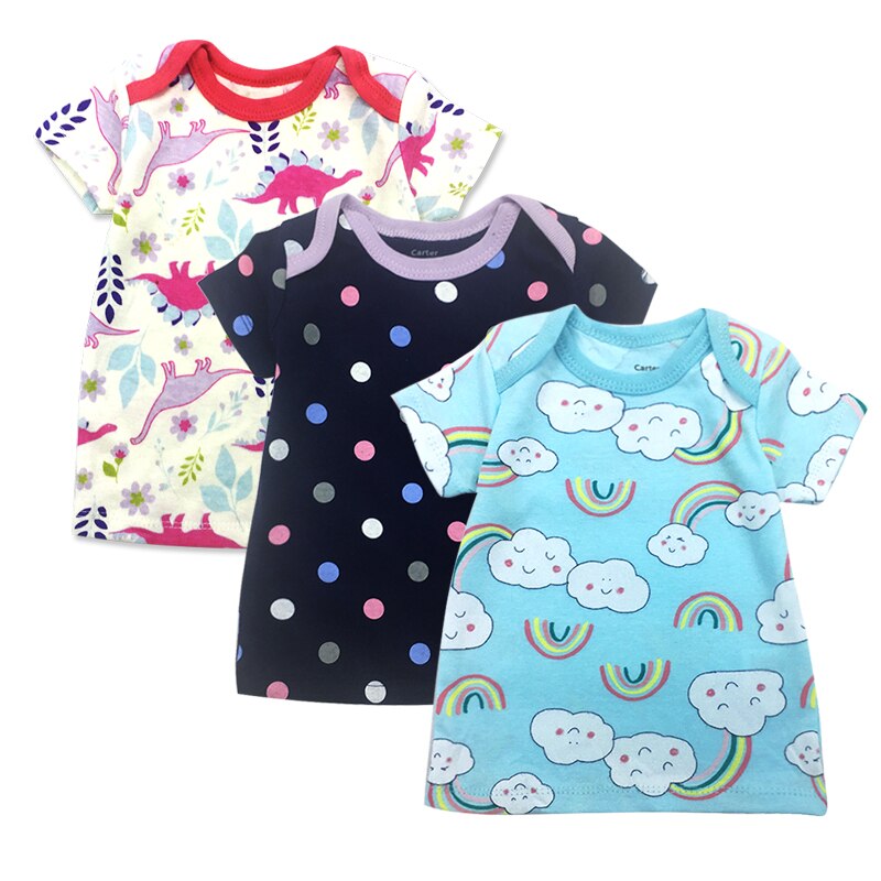 3 Stuk/partij Baby Gir Korte Mouwen T Shirts Kids Jongens Top Kleding T-shirt Kinderen Tee Kinderen kleding