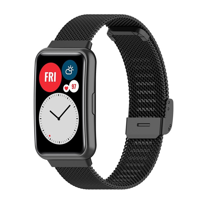 Pasek z pętlą magnetyczną robić zegarka Huawei pasuje robić paska pasek ze stali nierdzewnej metalowa bransoleta robić zegarka Huawei pasuje TIA-B09/TIA-B19