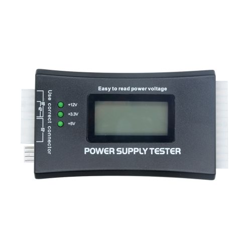 Display lcd digital pc computador 20/24 pinos testador de fonte de alimentação verificar fonte bancária rápida ferramenta de diagnóstico de medição de energia: green