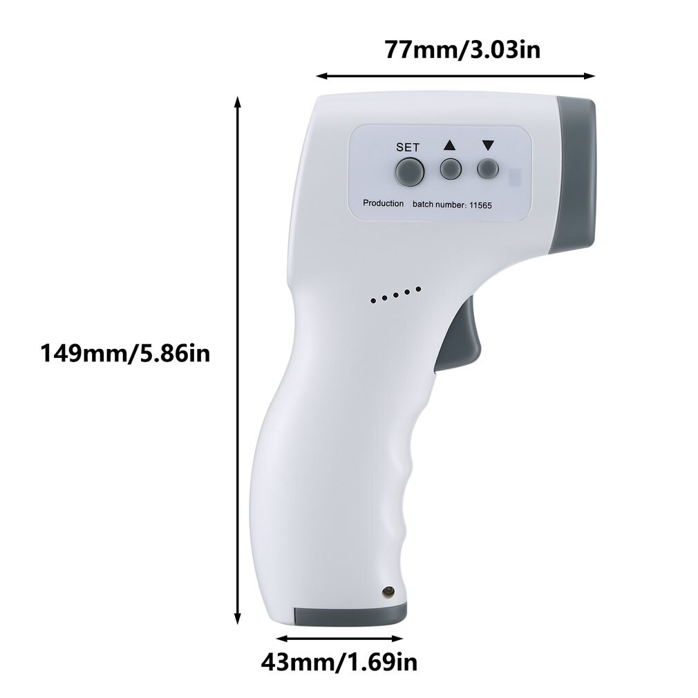 Lcd Infrarood Voorhoofd Thermometer Celsius En Fahrenheit Non-contact Infrarood Thermometer Hoge Precisie In Voorraad