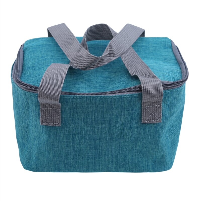Waterdichte Geïsoleerde Lunch Zakken Oxford Reizen Noodzakelijk Picknick Pouch Unisex Thermische Diner Doos Voedsel Case Accessoires Gear: lake blue