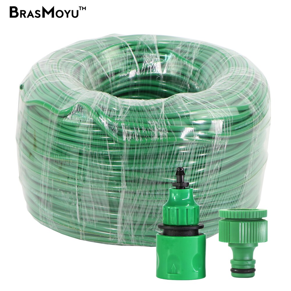Tuyau d&#39;arrosage en PVC 10-70m 4/7mm, tuyau d&#39;arrosage du jardin, tube de 1/4 pouces, connecteur 1/4 pouces, Kit système d&#39;irrigation des plantes, serre