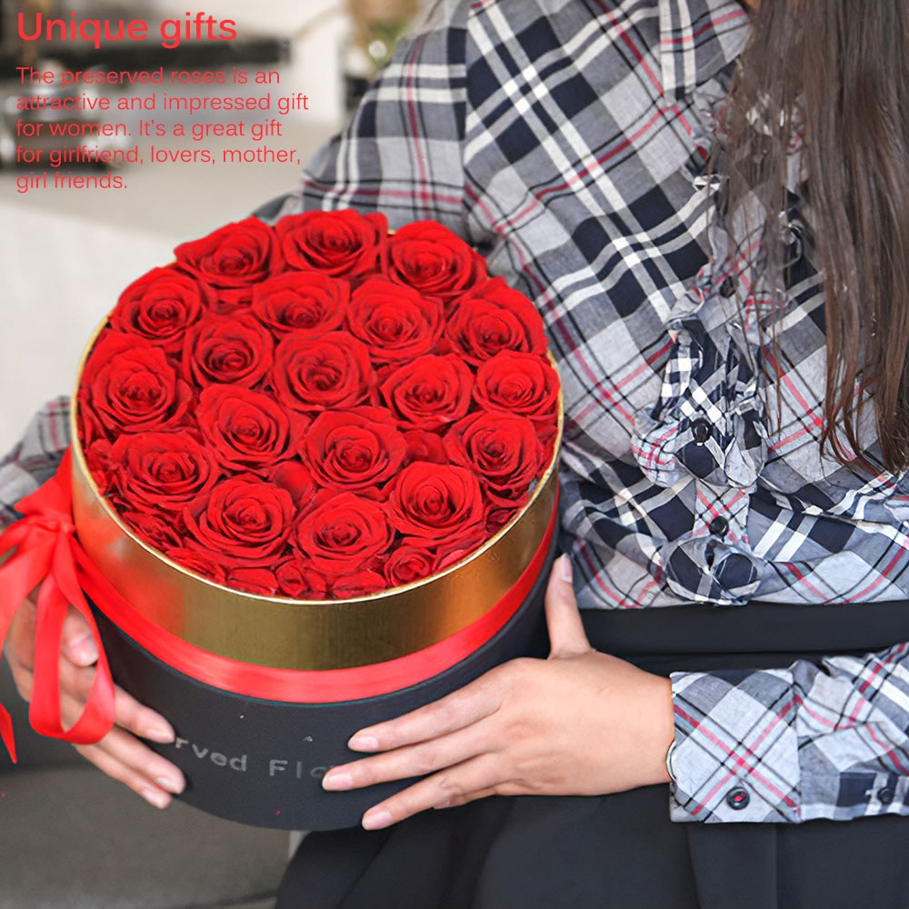 Geconserveerde Rozen Handgemaakte Echte Rozen In Bloemen Doos Langdurige Rose In Doos Voor Valentijnsdag Mother 'S Day Annivers