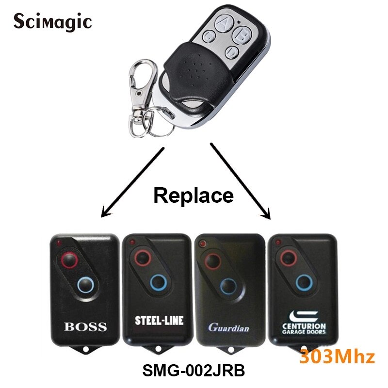 303 MHz Garage Remote for Boss Guardian SteelLine Centurion BHT4/BOL4/BOL6/BRD1/BRD9/2211-L/2211-L (TX) Garage Door Gate
