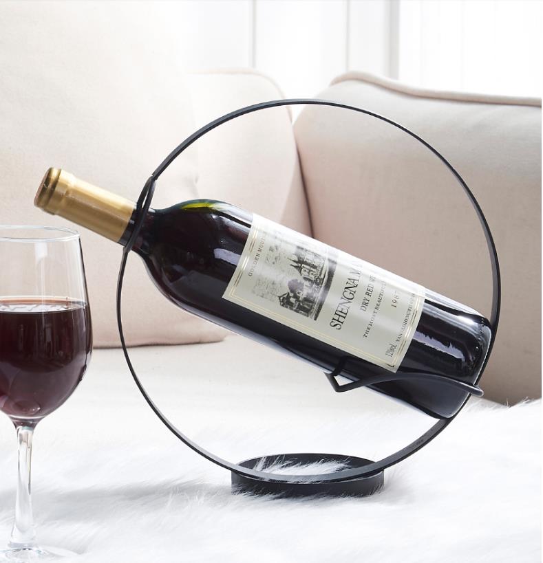 Wine rack decoration household round wine rack display rack modern light luxury wine rack wine bottle rack simple: 1
