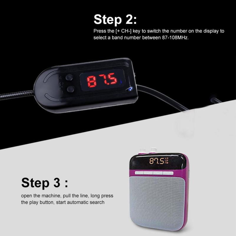 Draadloze Microfoon Headset Voice Versterker Fm-zender Voor Teaching Tour Guide Draadloze Fm Condensator Microfoon Headset