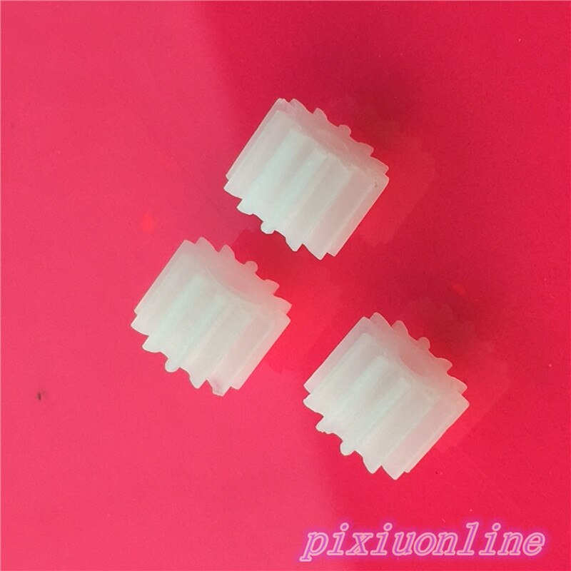 10pcs K024Y Mini Plastic 122A Motor Shaft Gear Sets 12 Tooth 2mm Hole Diameter DIY Helicopter Robot Toys On