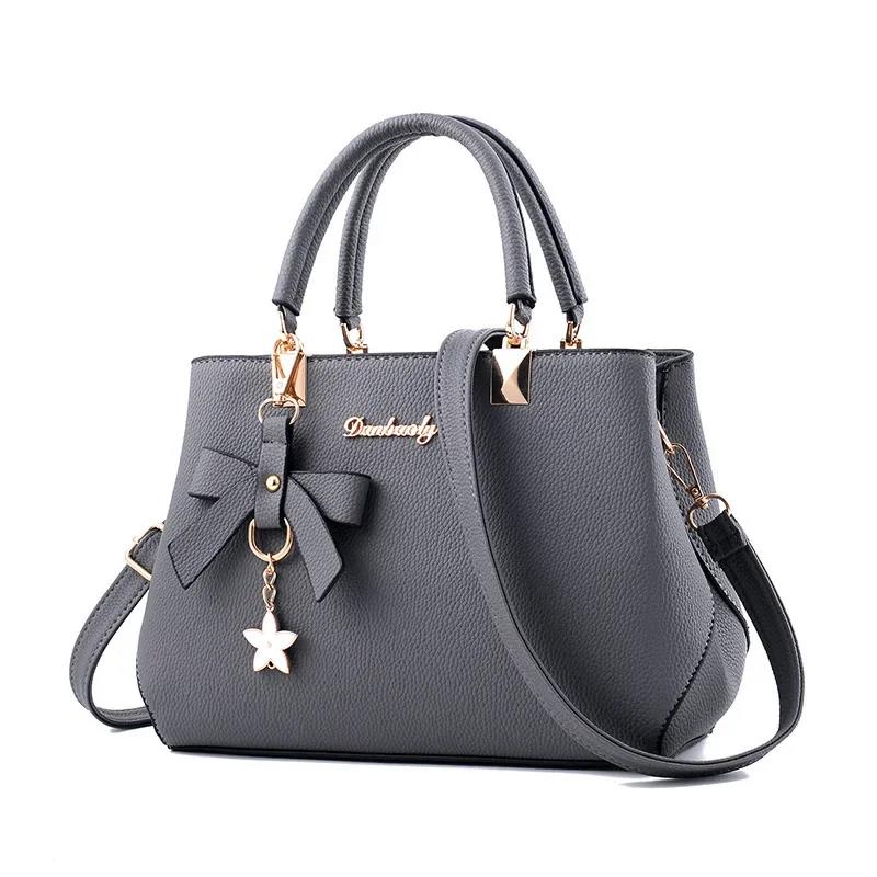 Elegante Frauen Bote Taschen Mit Blume Anhänger Büro Damen Totes Reine Handtasche Für Weibliche Umhängetaschen Umhängetaschen: Beige
