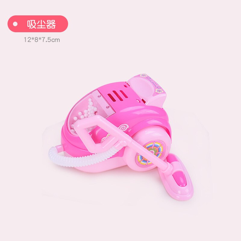 Vibrerer det samme barn mini apparat sæt simulation vaskemaskine legetøj små apparater pige lege hus legetøj: Støvsuger