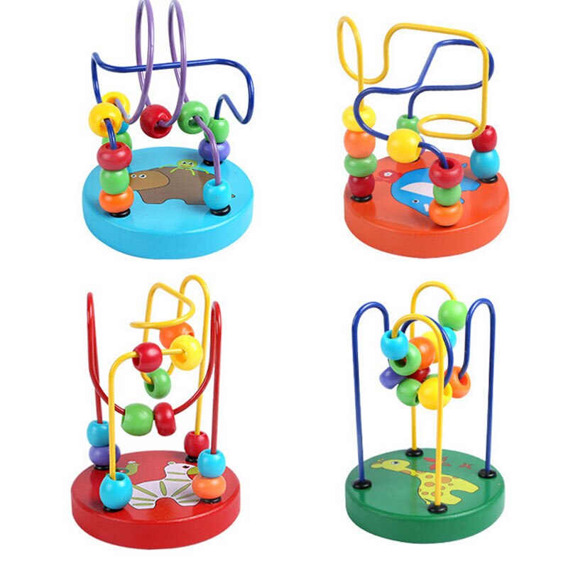 Børns legetøj baby dukke børn pædagogisk legetøj perler streng af perler spil mini omkring dyr chassis mange stilarter tilfældigt