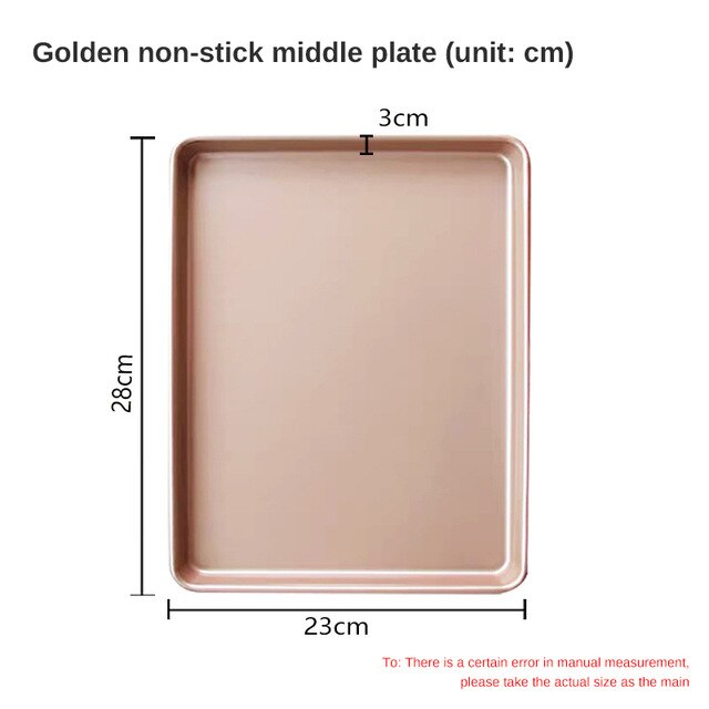 Rectangular Baking tray Non-stick Metal Cake Bread Baguette Baking Pan Form Mold For Oven Bakeware: 28 23