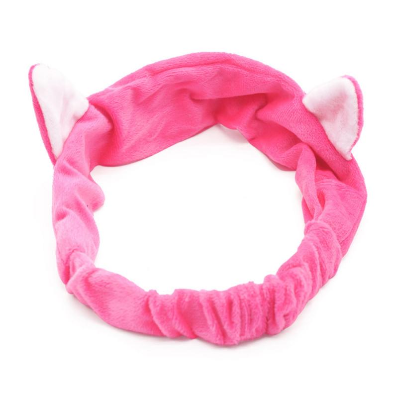 Serre-tête avec serviette réglable, bandeau anti-transpiration, antidérapant, extensible, lavable, pour le maquillage du visage, le sport: Rouge