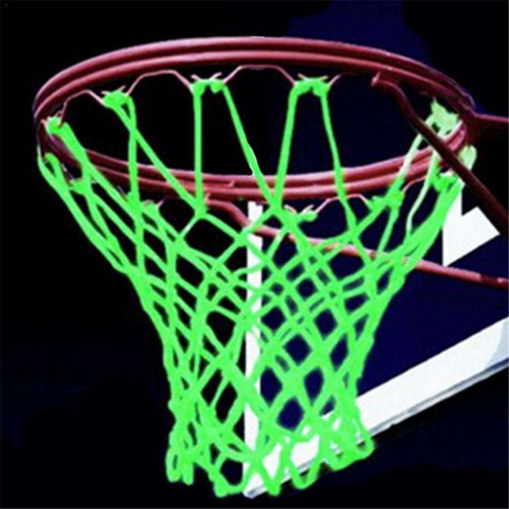 1pcs Shooting Training Basketball Net Green Luminous Basketball Net Backboard Ball Mesh Nylon Standard Basketball Hoop Net