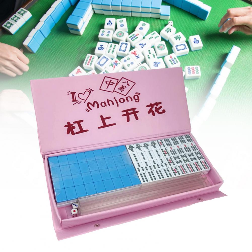 Mahjong Mini 24mm Tragbare Majiang Innen Bord Spiele für Hause