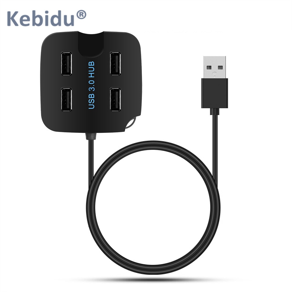 Kebidu 4 Poorten USB Hubs 3.0 High Speed Data Zender Opladen USB 3.0 Hub Splitter voor Laptop PC Computer Accessoires