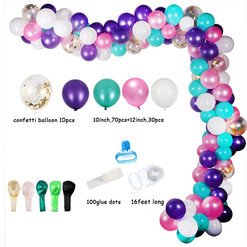 113Pcs Multicolor Ballonnen Guirlande Boog Kit Confetti Latex Ballon Verjaardag Bruiloft Baby Shower Anniversary Party Decoratie: 113pcs balloon A
