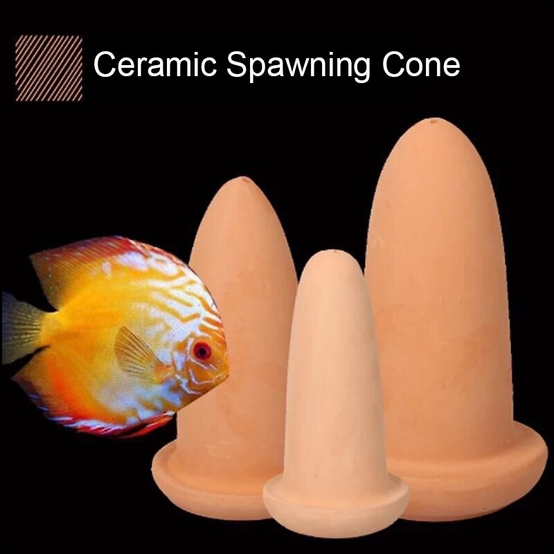 Ceramic Spawning Breed Cone For Discus Fish And Angelfish Fish Breeding Cones Fish Tank Breeding House Aquarium Supplies