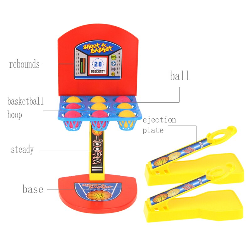 Portable Detachable Children&#39;s Shooting Toys Family Game Basketball Shooting Funny Toys Mini Desktop Nine Square Grid Basket