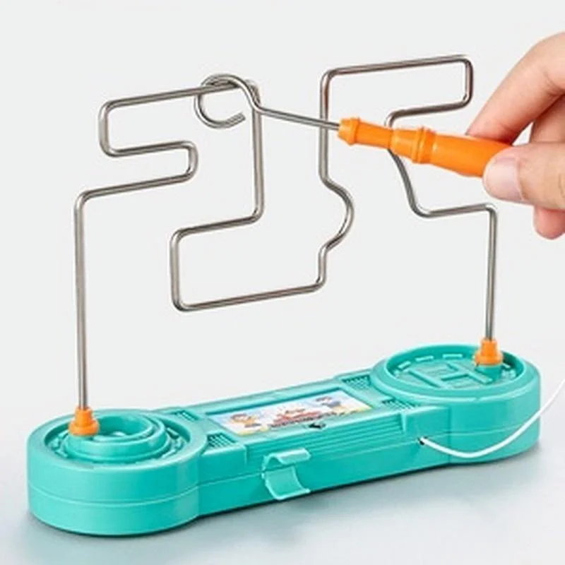 Kids Collison Elektrische Schok Speelgoed Onderwijs Elektrische Touch Doolhof Spel Party Grappig Spel Wetenschapsexperiment Speelgoed voor Kinderen: green