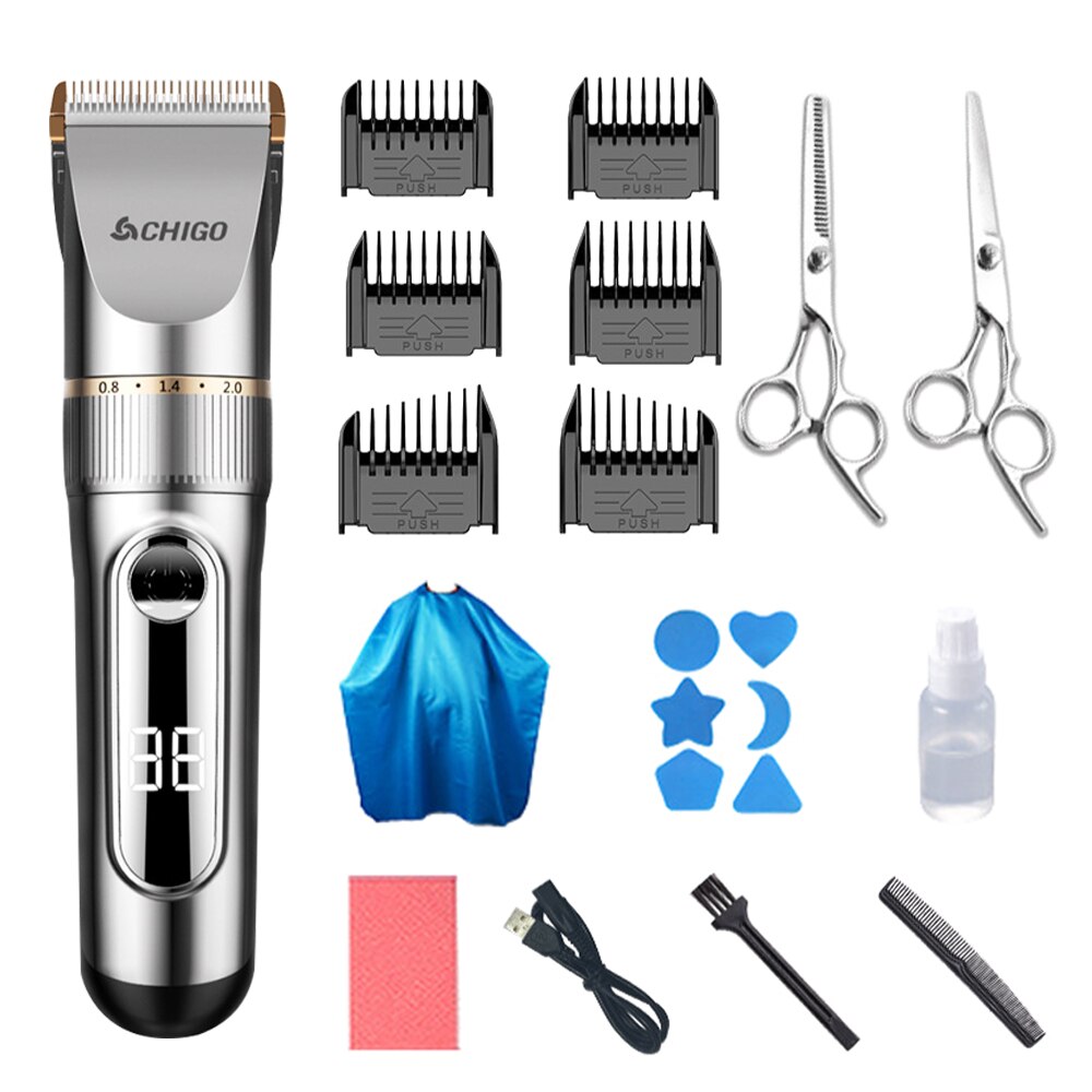Household Hair Cutter Hair Trimmer Men Rechargeable Electric Powerful Haircut Machine Carving Hair Tool
