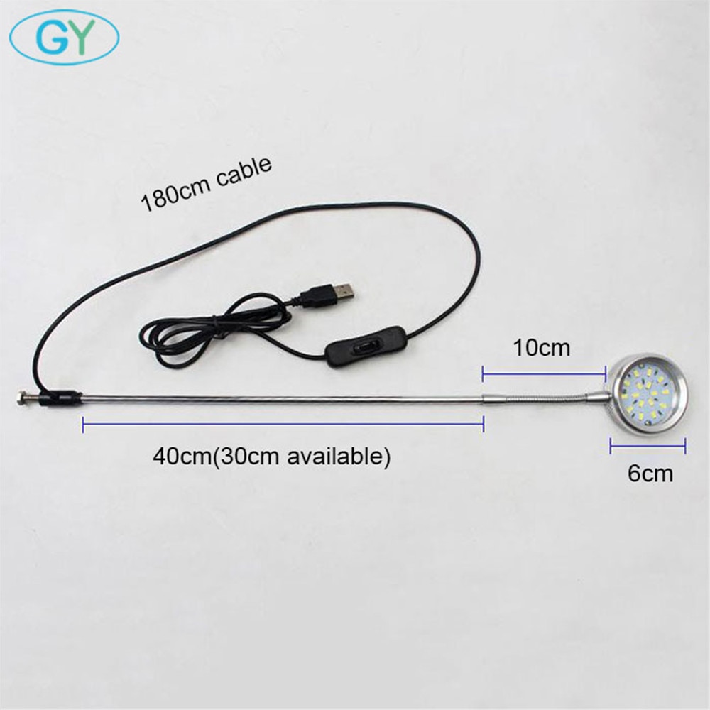 5W USB Gooseneck led plant landscape lights black silver LED Aquarium lighting 6000K Aquatic plant lights Eco-bottle lights