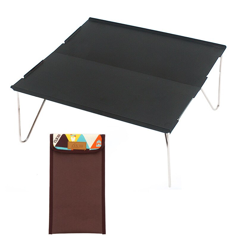 Mini mesa plegable para exteriores, tablero de aluminio individual para montar en montaña, camping, barbacoa, computadora de aleación