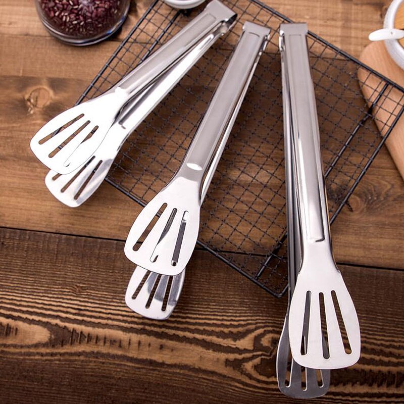 Edelstahl BBQ Zangen Für Buffet Steak Brot Dessert Gebäck Lebensmittel Clip Küche Utensilien Grill Zubehör