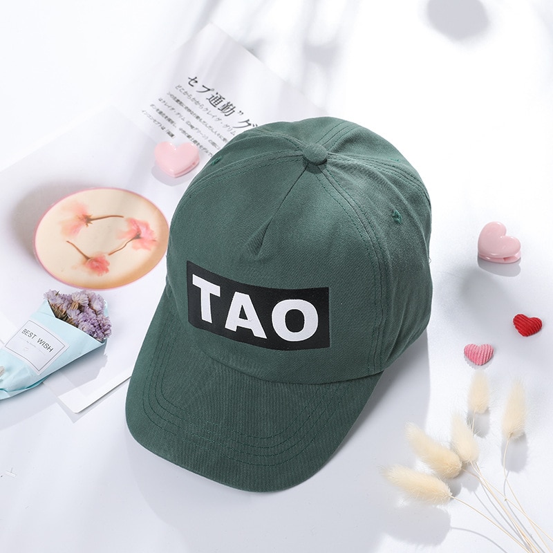 Vår sommer låve hatt søt uformell brev tao takfot låve baseball lokk gutt jente beret caps jenter solhatter: Mørk grønn