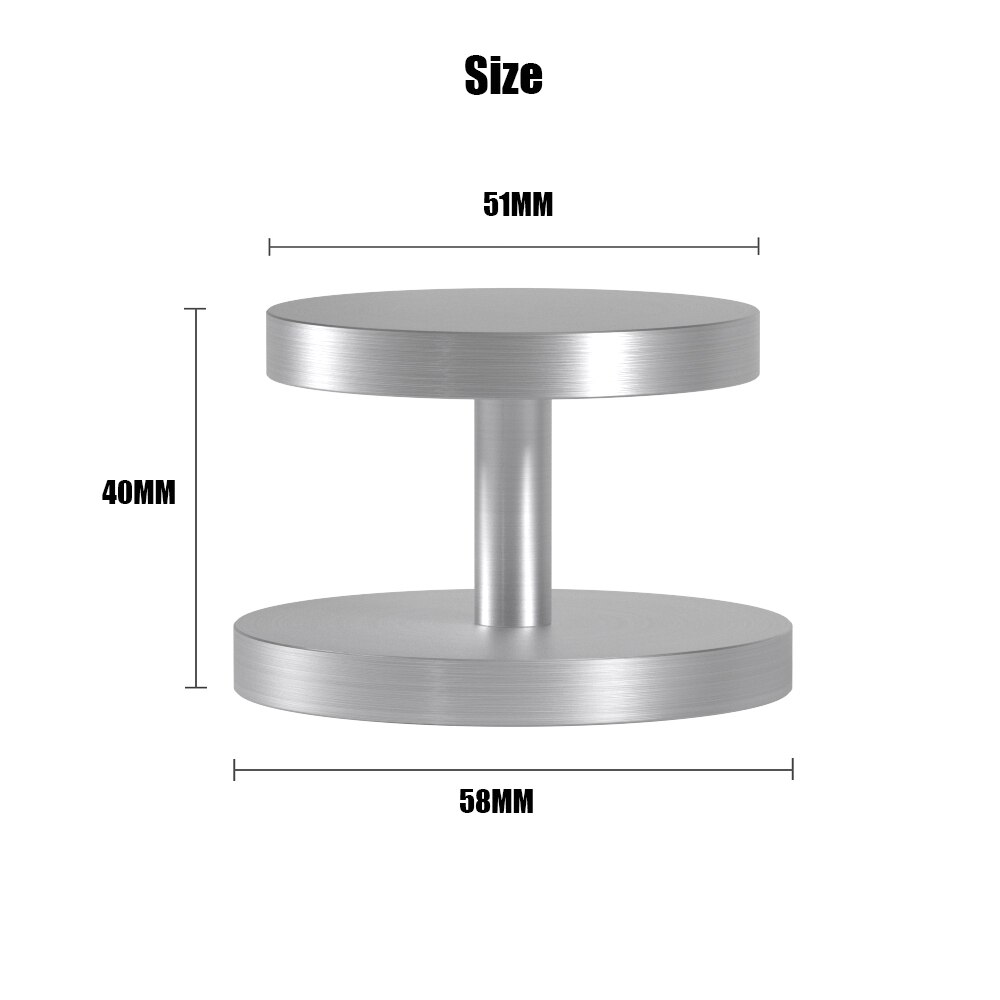 51/58mm Double Flat Base Coffee Tamper Heave Aluminum Mirror-Polished Coffee Bean Power Press Barista Espresso Coffee Maker Tool