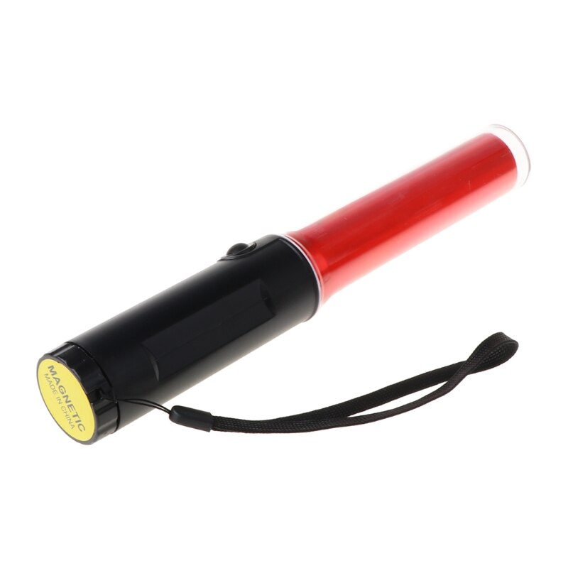Powerful LED Flashlight Plastic Traffic Wand Torch 4 Modes Flash M3GD