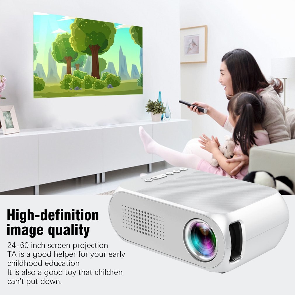 Smart Home Cinema Projector For Mobile Phone Usb 600 Lm Focus Projetor Home Theater Media Player Mini Portable