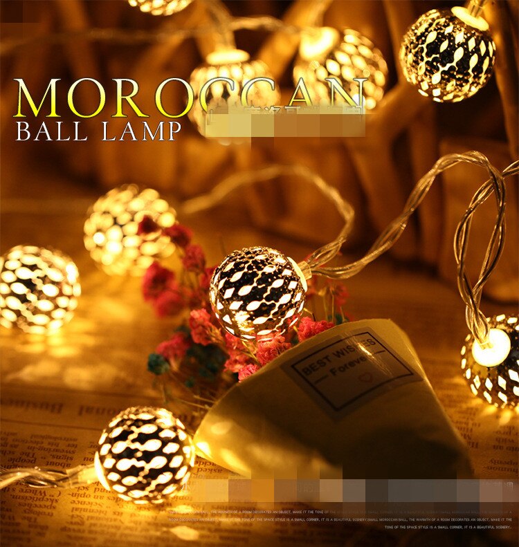 Decoratieve verlichting lantaarn decoratieve hanglampen lantaarnpaal kerst kerstverlichting slinger led-verlichting versieringen kerstverlichting: Warme kleur / Batterijdoos 1.5m