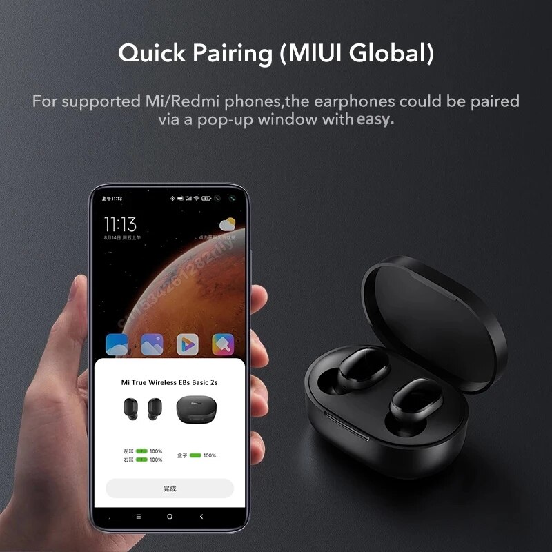 Original Xiaomi Redmi Airdots 2s Earphone Mi True Wireless Earbuds Basic 2s Bluetooth 5.0 Air2 SE TWS Mic Gaming Mode In Stock